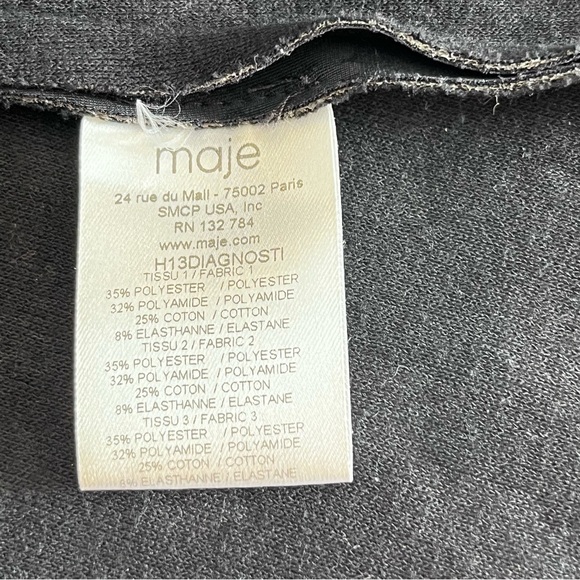 Maje A-Line Black Animal Print Scuba Dress - Picture 9 of 11